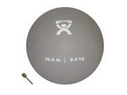 CanDo 10 3177 Soft Pliable Medicine Ball 9 Inch Diameter Silver 20 Lb.