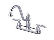 Kingston Brass KB7111TLLS Double Handle 8 Kitchen Faucet without Sprayer