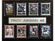 C and I Collectables 1215AIKMAN8C NFL Troy Aikman Dallas Cowboys 8 Card Plaque