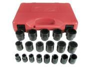 K Tool International KTI 33101 19 Piece 1 2in Drive 6 Point SAE Short Impact Soc