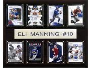 C and I Collectables 1215ELIMANN8C NFL Eli Manning New York Giants 8 Card Plaque
