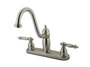 Kingston Brass KB7118TLLS Double Handle 8 Kitchen Faucet without Sprayer