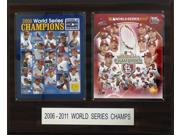 C and I Collectables 1620STLCWS2 MLB St. Louis Cardinals 2006 and 2011 Champions