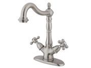 Kingston Brass KS1498AX Two Handle Vessel Sink Faucet with Optional Cover Plate