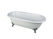 Kingston Brass VCTND663013NB1 66 inches Cast Iron Double Ended Clawfoot Bathtub