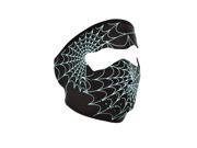 Zanheadgear WNFM057G Full Mask Neoprene Glow in the Dark Spider Web