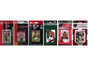 C and I Collectables FALCONS611TS NFL Atlanta Falcons 6 Different Licensed Tradi