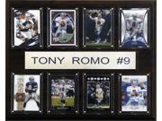 C and I Collectables 1215ROMO8C NFL Tony Romo Dallas Cowboys 8 Card Plaque