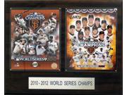 C and I Collectables 1620SFGWS2 MLB San Francisco Giants 2010 and 2012 Champions