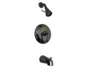 Kingston Brass NB3630AL Water Onyx Pressure Balanced Tub Shower Faucet with Me