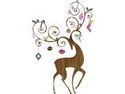 Ornamental Reindeer Peel and Stick Giant Wall Decals