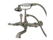 Kingston Brass Cc541T8 Clawfoot Tub Filler With Hand Shower Brushed Nickel Finish