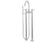 Kingston Brass KS8351DL Concord Floor Mount Tub Filler with Hand Shower Polishe