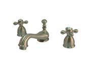 Kingston Brass KS3958AX Two Handle 4 in. to 8 in. Mini Widespread Lavatory Faucet with Brass Pop up