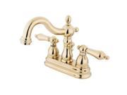 Kingston Brass KB1602AL Two Handle 4 in. Centerset Lavatory Faucet with Retail Pop up