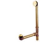 Kingston Brass PDTT2162 16in Tub Waste and Overflow with Tip Toe Drain Polished