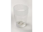 Carnation Home Fashions BA AFR TU Ribbed Acrylic Tumbler In Clear with Frosted T