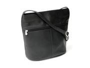Royce Leather VLSHBZ BLK Vaquetta Shoulder Bag With Front Zipper