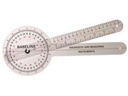 Baseline 12 1000 25 Plastic Goniometer 360 Degree Head 12 Inch Arms 25 Pack