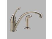Delta 441 SS DST Collins Single Handle Side Sprayer Kitchen Faucet in Stainless