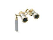 Levenhuk 28822 Broadway 325N Opera Glasses silver lorgnette with LED light 1 Pac