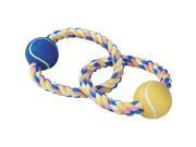 Zanies ZW80702 Pastel Rope Toy 2 Tennis Balls 14In