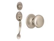 Design House 753533 Coventry 2 Way Latch Entry Door Handle Set with Knob Handle and Keyway Adjustable Backset Satin Nickel Finish 753533