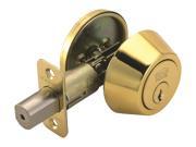 Design House 782763 Single Cylinder 2 Way Latch Deadbolt Adjustable Backset Polished Brass Finish 782763