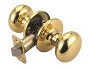 Design House 753269 Cambridge 2 Way Latch Passage Door Knob Adjustable Backset Polished Brass Finish 753269