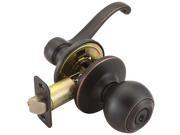Design House 750737 Scroll 2 Way Latch Entry Door Knob and Handle Adjustable Backset Oil Rubbed Bronze Finish 750737