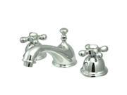 Kingston Brass KS3961AX Two Handle 8 in. to 16 in. Widespread Lavatory Faucet with Brass Pop up