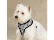 Casual Canine ZA4927 08 17 Reflective Pawprint Harness XS Black
