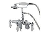 Kingston Brass Cc422T1 Clawfoot Tub Filler With Hand Shower Polished Chrome Finish