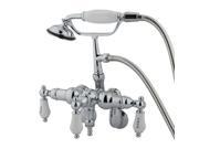Kingston Brass Cc424T1 Clawfoot Tub Filler With Hand Shower Polished Chrome Finish