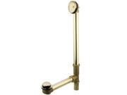 Kingston Brass PDTT2202 20in Tub Waste and Overflow with Tip Toe Drain Polished