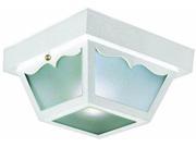 Design House 501858 Outdoor Ceiling Mount Light 10.5 Inch by 5.5 Inch White Polypropylene Finish 501858
