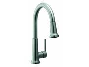 Design House 525717 Geneva Kitchen Faucet with Pullout Sprayer Satin Nickel Finish 525717