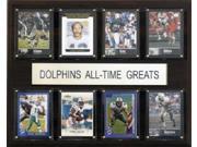 C and I Collectables 1215ATGDOLP NFL Miami Dolphins All Time Greats Plaque