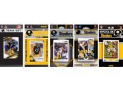C and I Collectables STEELERS513TS NFL Pittsburgh Steelers 5 Different Licensed