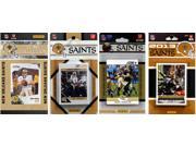C and I Collectables SAINTS413TS NFL New Orleans Saints 4 Different Licensed Tra