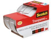 3m 2157SS 2 Count 3 4 inch X 250 inch Scotch Transparent Tape