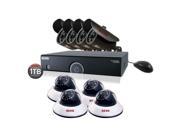 REVO America R165B4ED4E 1T 16 Ch. 1TB 960H DVR Surveillance System with 8 650TVL