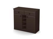 South Shore Morgan Collection Storage Console Chocolate 7259770