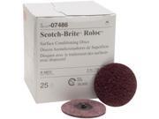 3M 7486 3-inch Maroon Roloc Surface Conditioning Discs - 25-Pack 3M 7486 3-inch Maroon Roloc Surface Conditioning Discs - 25-Pack