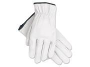Grain Goatskin Driver Gloves White Extra Large 12 Pairs