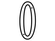 Hy Ko 30610 4 inch White Plastic Reflective Number 0 House Number