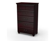 South Shore 3516035 Noble Collection 5 Drawer Chest Dark Mahogany