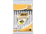 Bic Corporation MSP101BK Bic Cristal Ball Pen 10PK BLK CRISTAL PEN