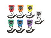 Water Resistant Stopwatches 1 100 Second Assorted Colors 6 Set