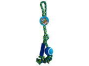 Bulk Buys OC433 Dog Rope Toy With Ball And Rubber Spikes Case of 24